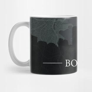 Boston city map with silhouette Mug